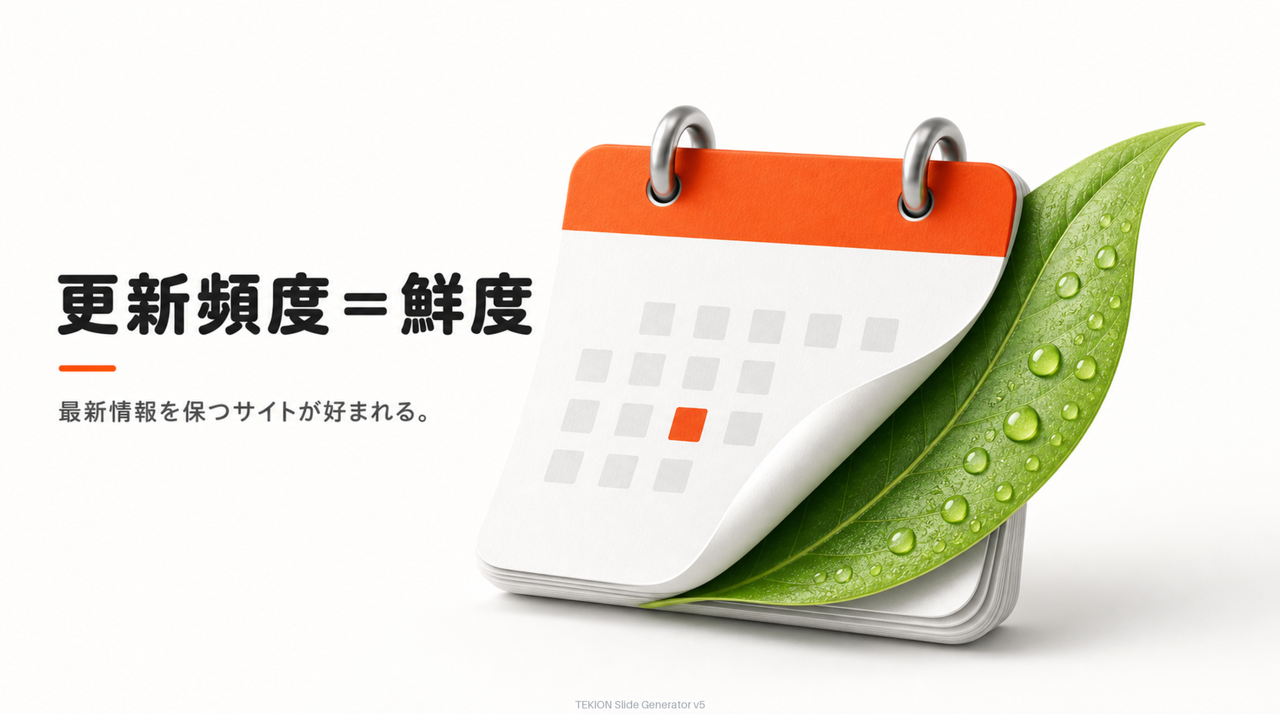 更新頻度は“鮮度”のシグナル。