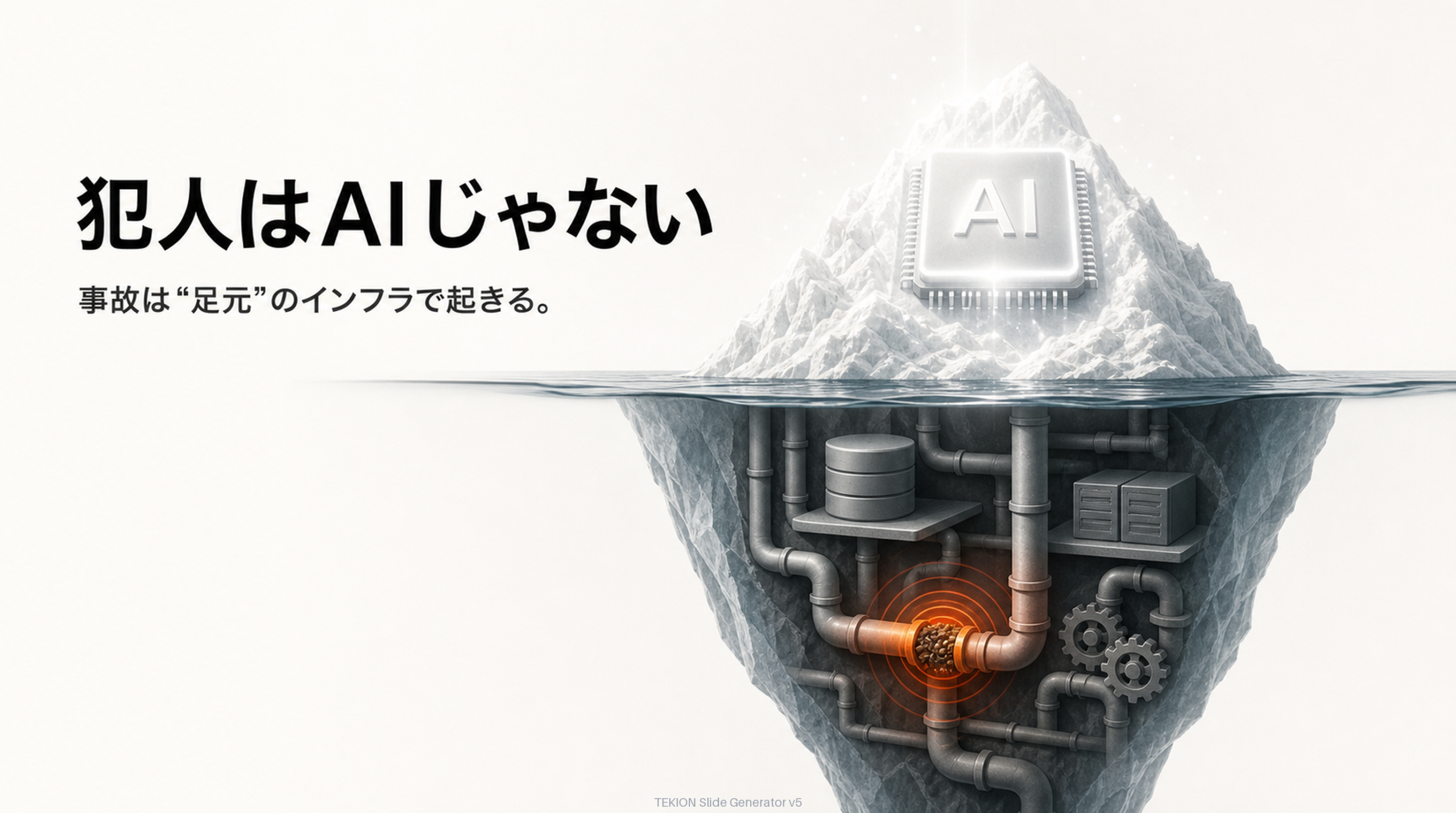 犯人はAIじゃない。事故は足元のインフラで起きる。