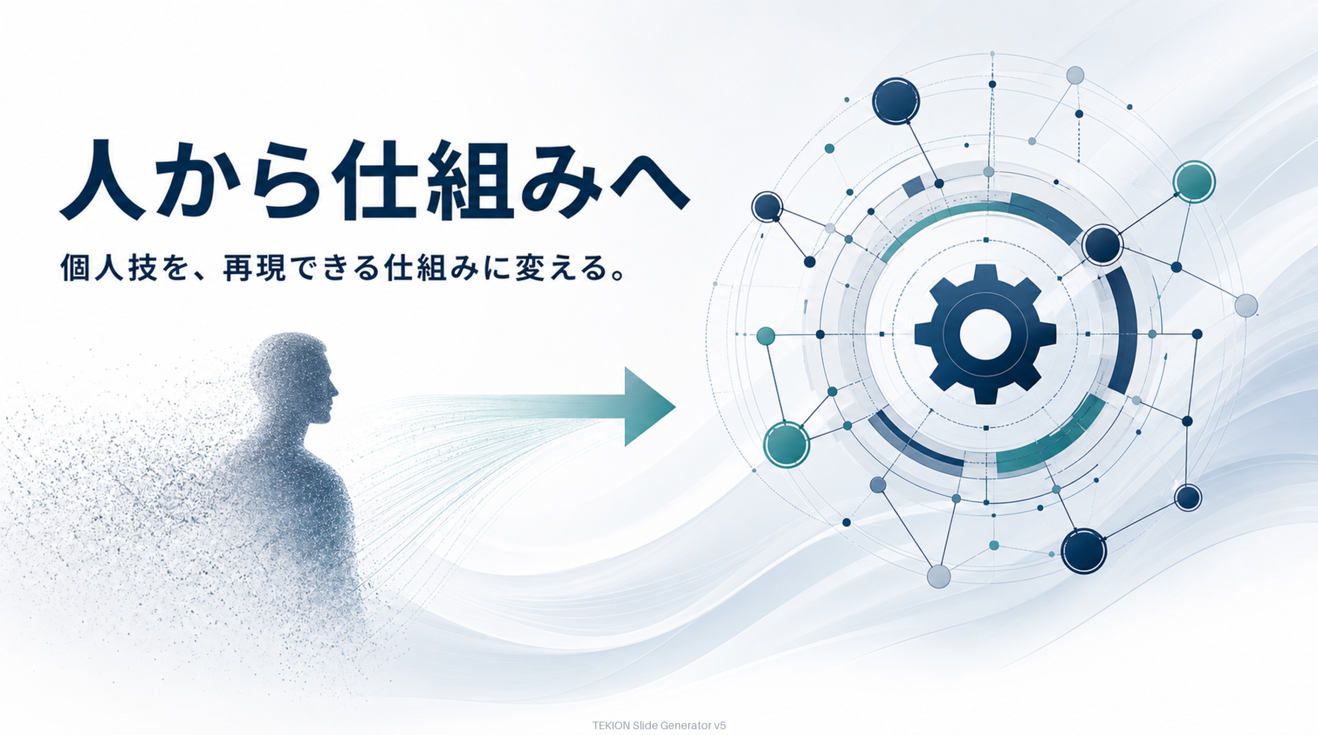 個人技を、再現できる仕組みに変える。