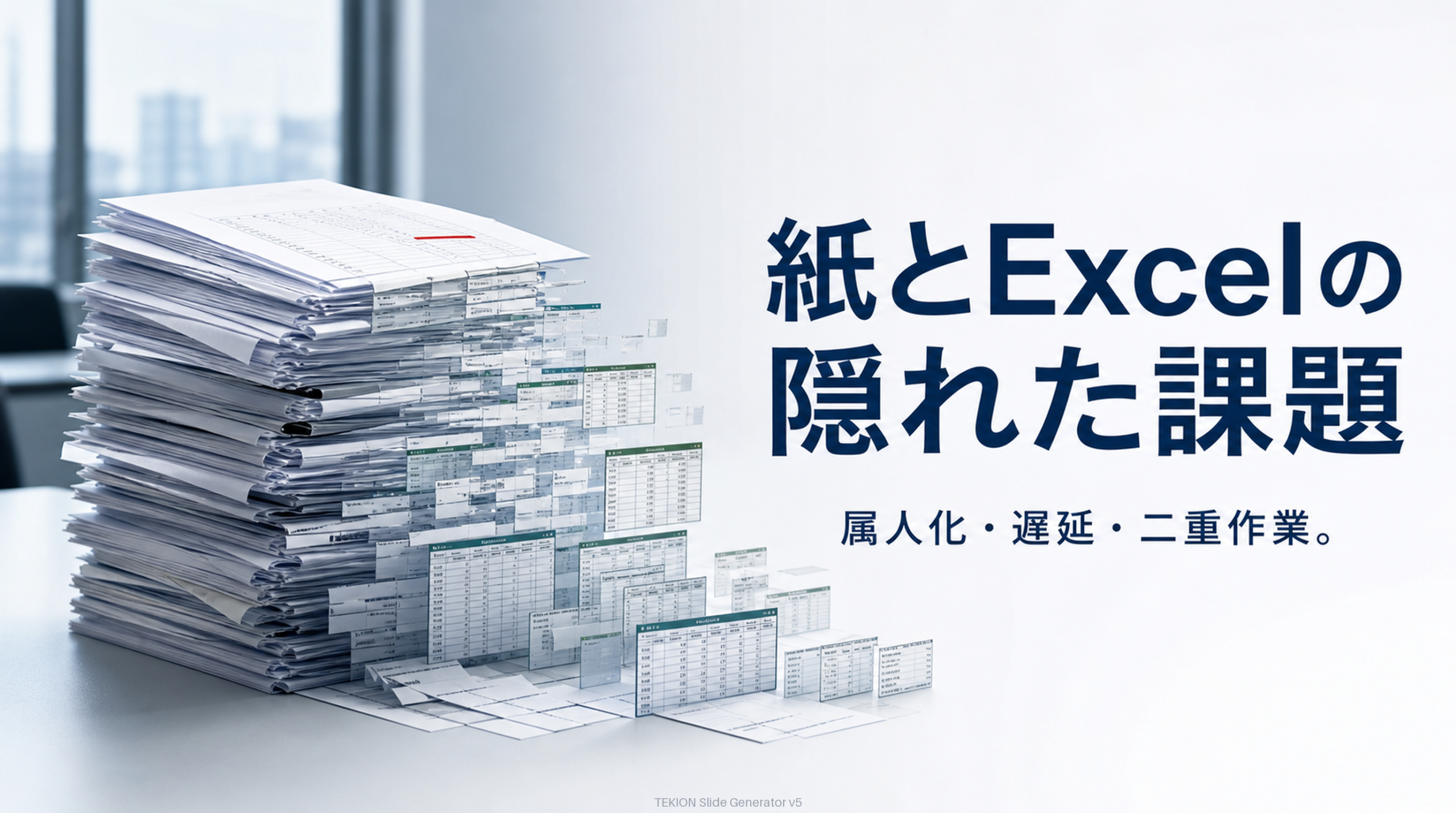 属人化・遅延・二重作業が潜む。