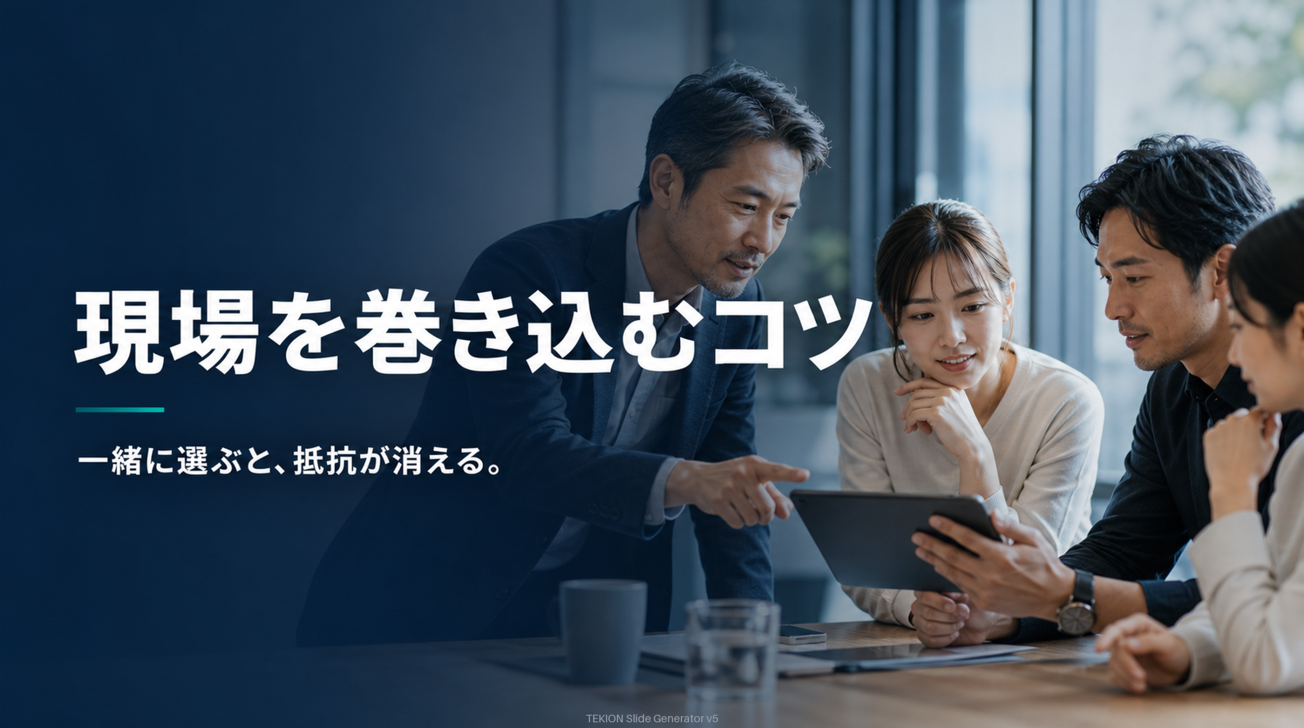 一緒に決めると抵抗が消える。