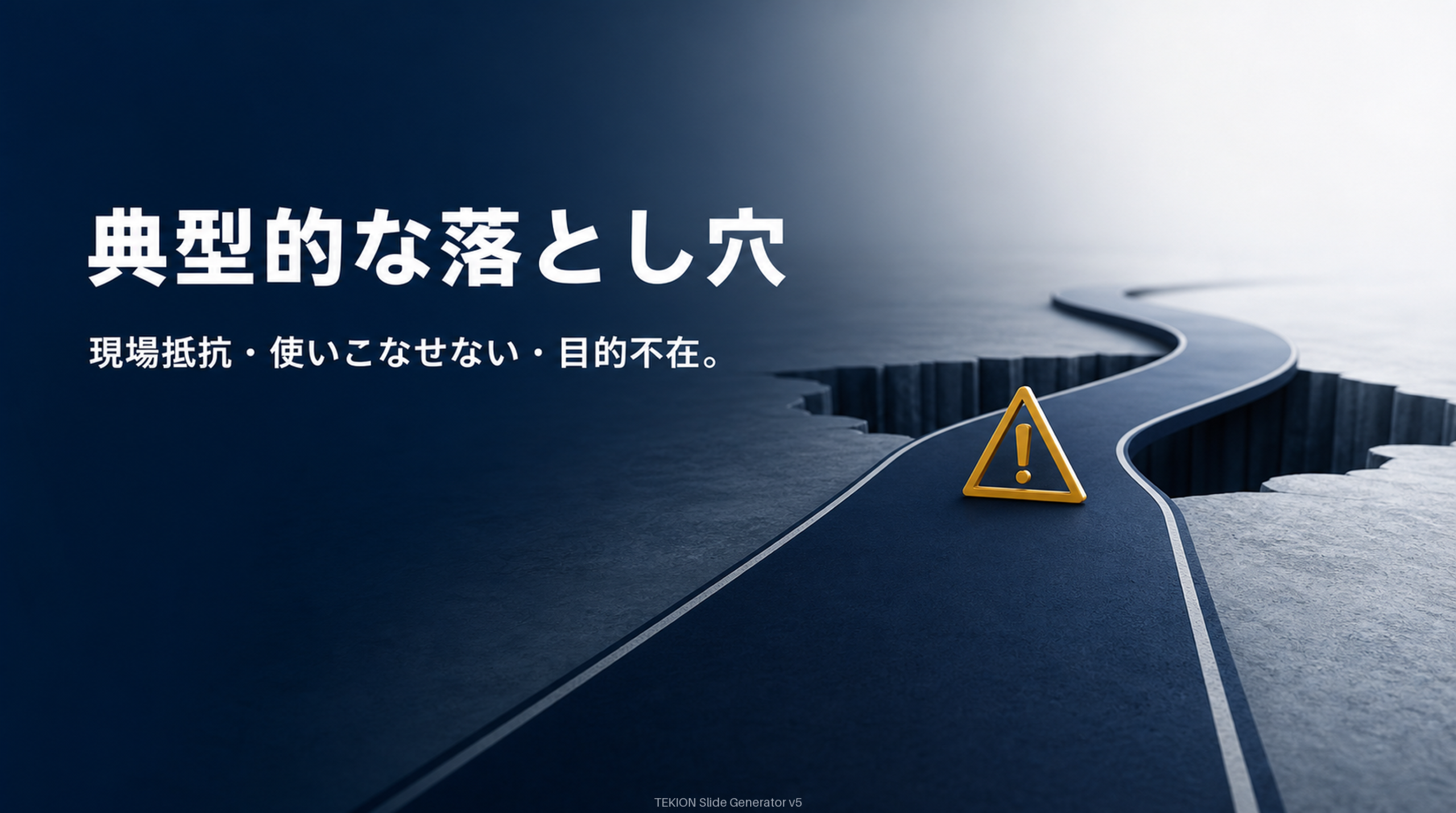目的不在・使いこなせない・現場抵抗。