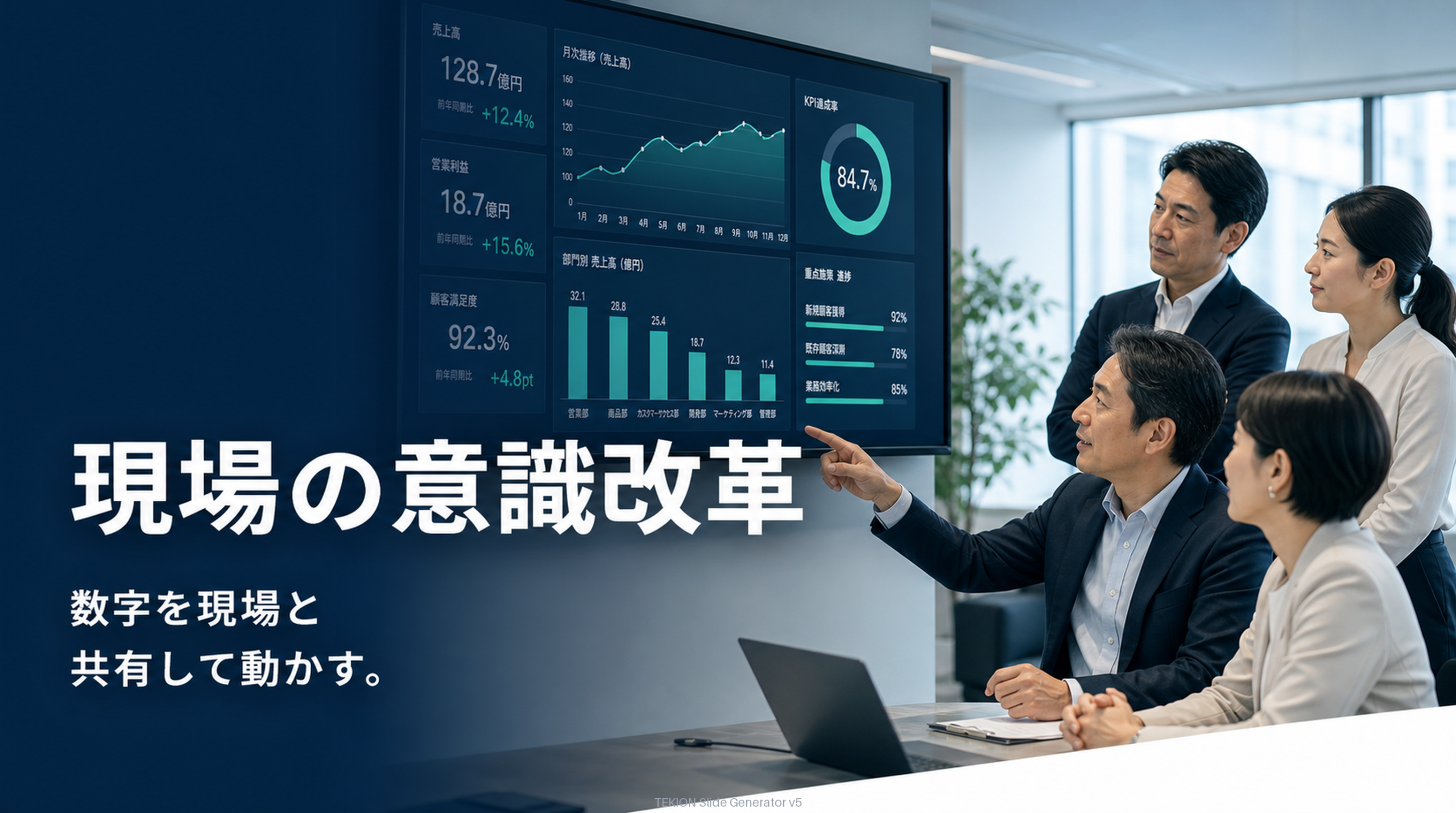 数字を現場と共有して動かす。