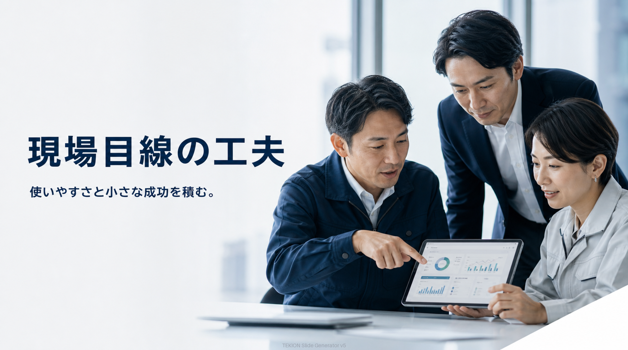 使いやすさと小さな成功を積む。