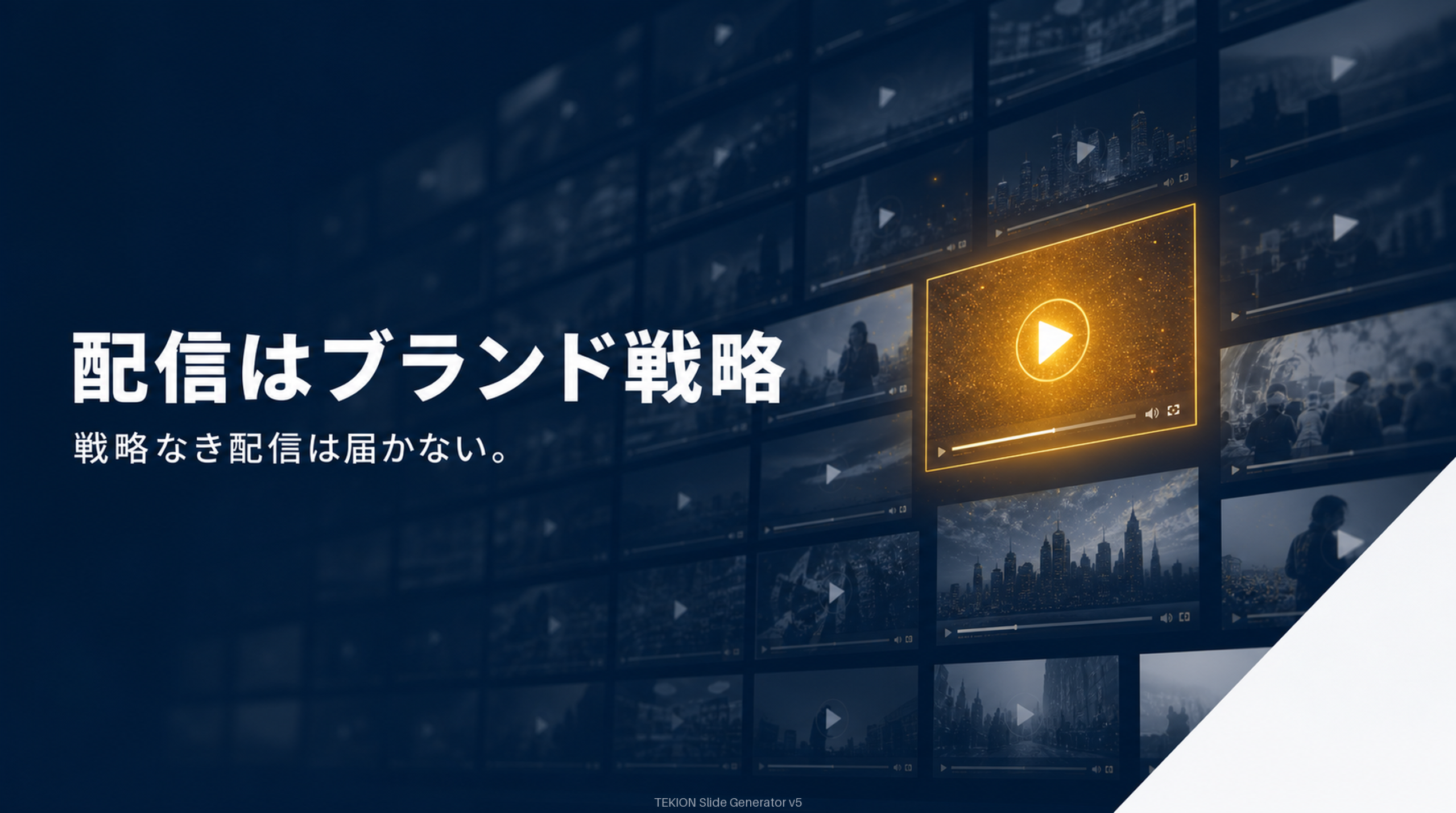配信はブランド戦略。流すだけでは埋もれる。