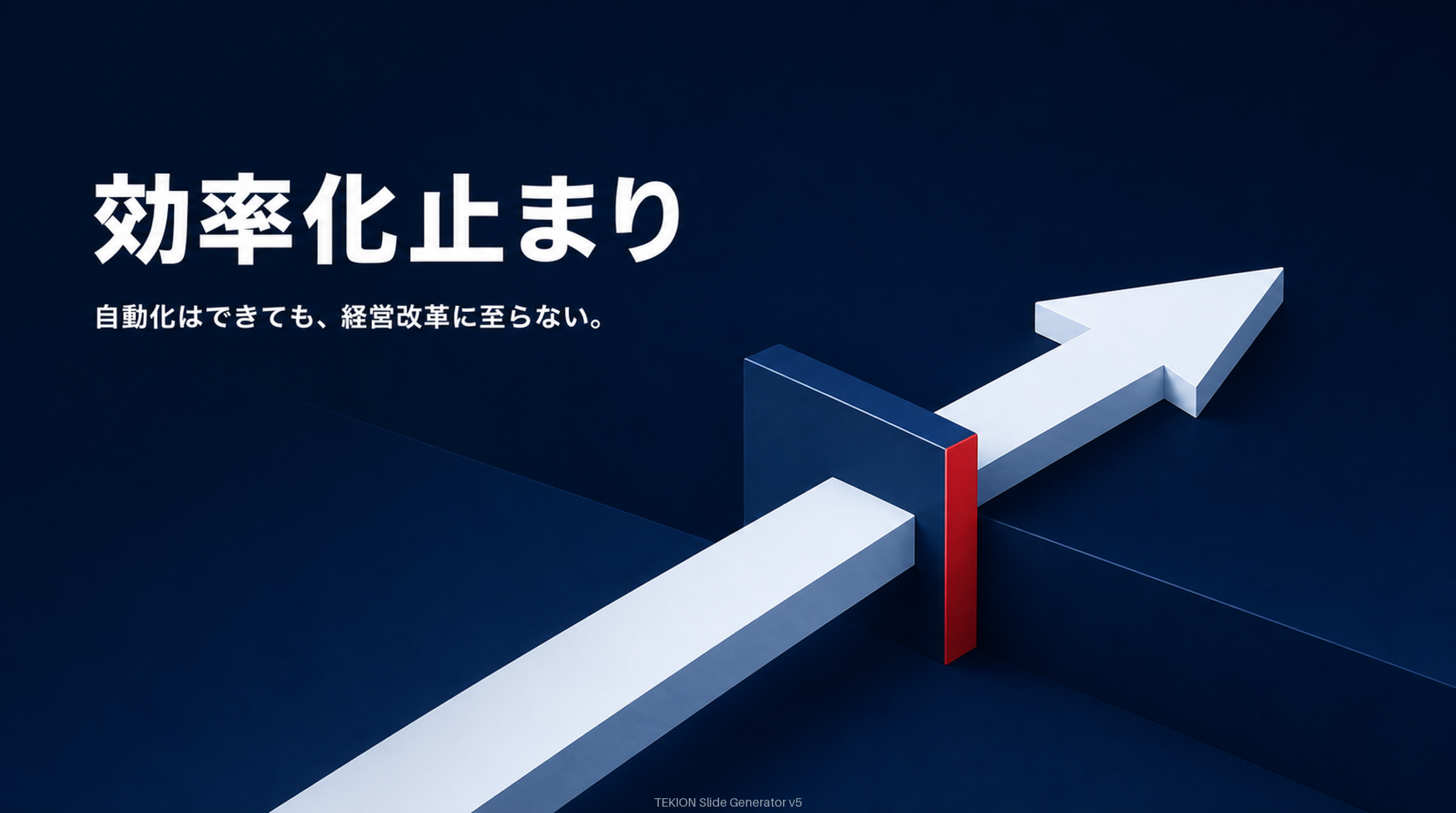 効率化止まりで、経営改革に至らない。