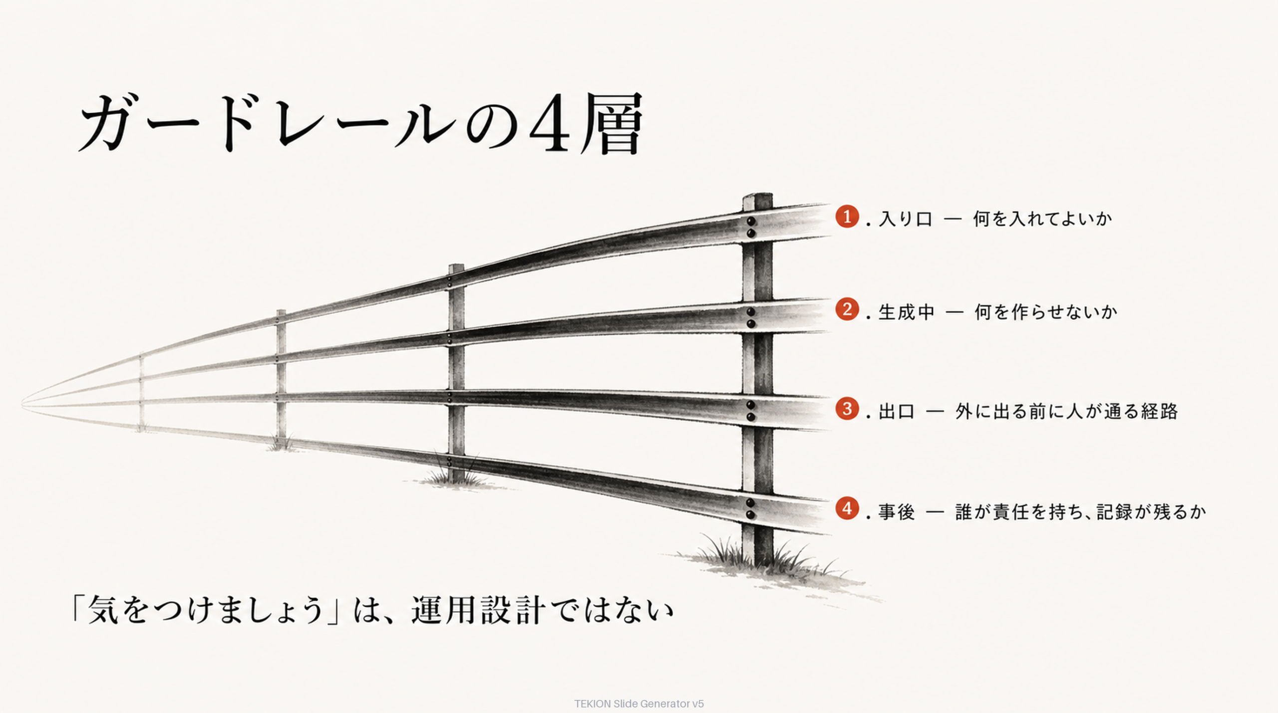 ガードレールの4層