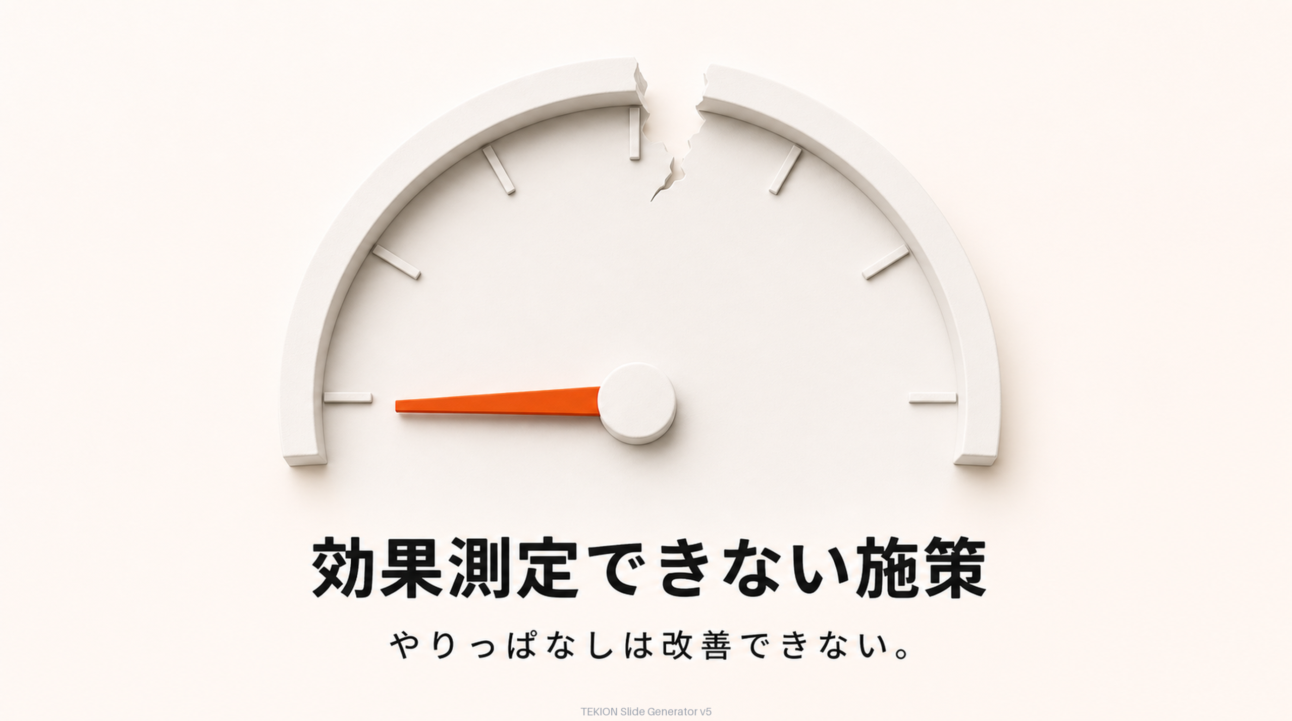 測れない施策は改善できない。